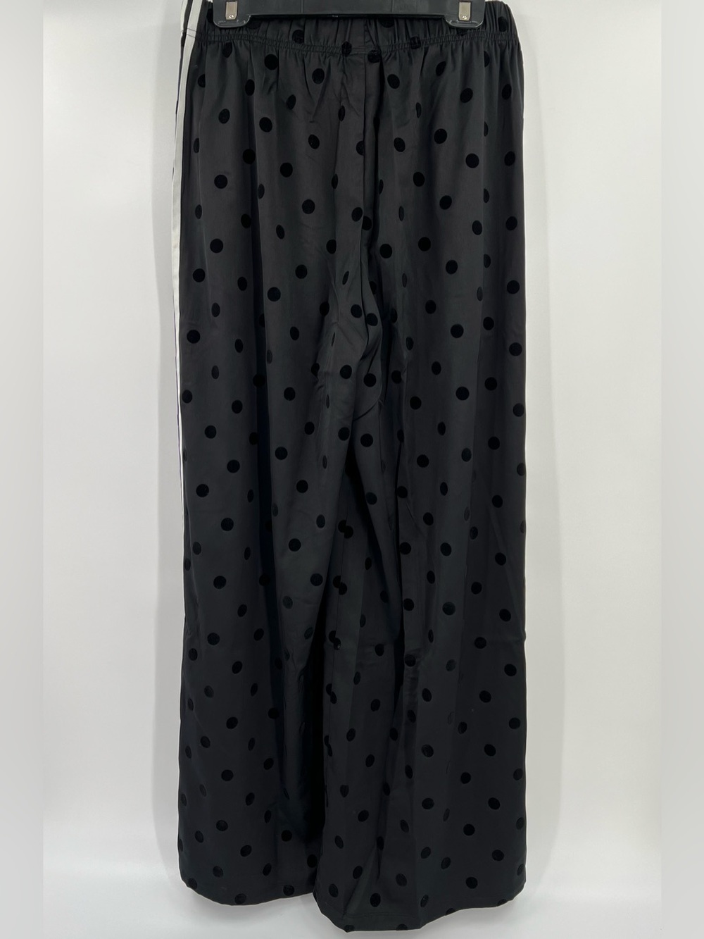Adidas Originals Women’s BLACK SATIN POLKA DOTS WIDE LEG PANT - Picture 6 of 6